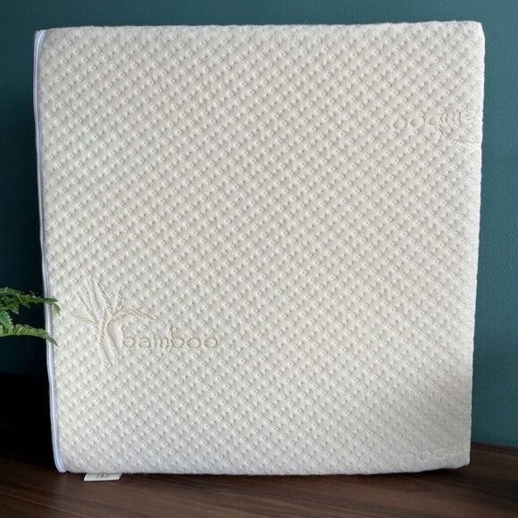 Zuma Foam Wedge Pillow By Brentwood Home With Bamboo Cover Support 10" - Picture 1 of 16